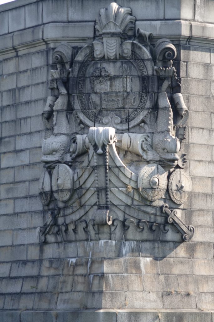 Detail of sculpture on the Longfellow Bridge