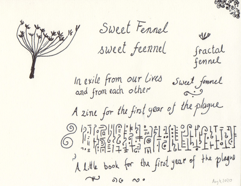 Sweet fennel sweet fennel. Decorated word art. Full text follows below the image.
